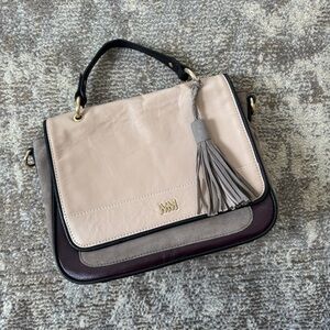 Mercer & Madison | genuine leather colorblock tote purse